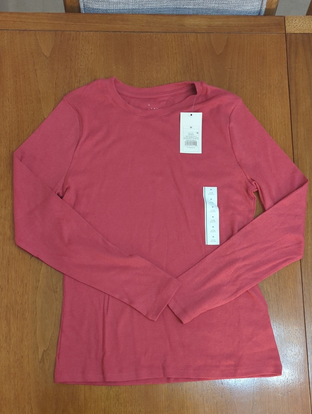 NWT a new day Long Sleeve Crewneck Top in Coral Pink